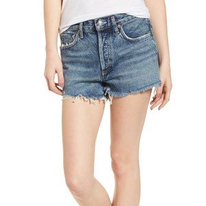 AGOLDE Parker Distressed Denim Shorts (Rock Steady)